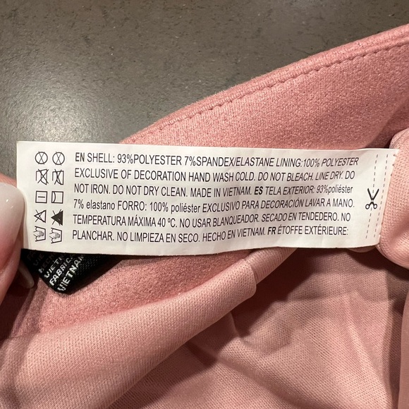 Pink Faux Suede Mini Skirt Sz: S - Picture 6 of 6